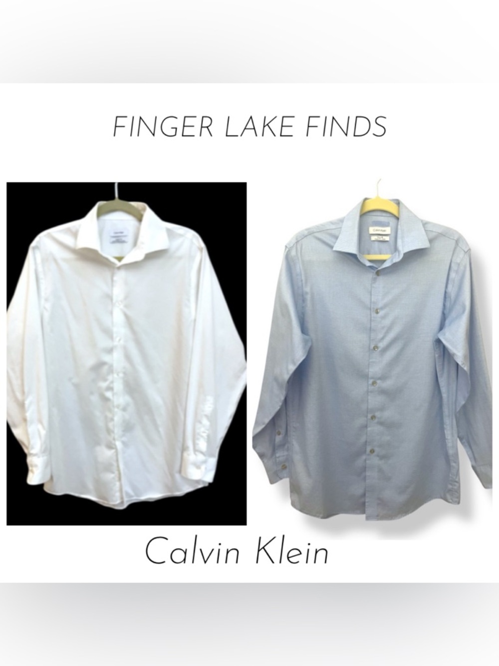 Two Calvin Klein Button Down Shirts